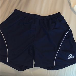 navy adidas soccer shorts
